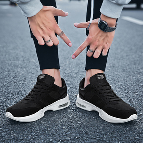 夏季休闲网面运动气垫内增高鞋子