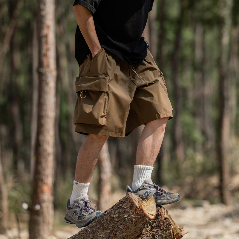 Wassup Trendy Drawstring Cargo Shorts for Men and Women, New Summer Style with Large Pockets, Casual Wide-Leg Pants