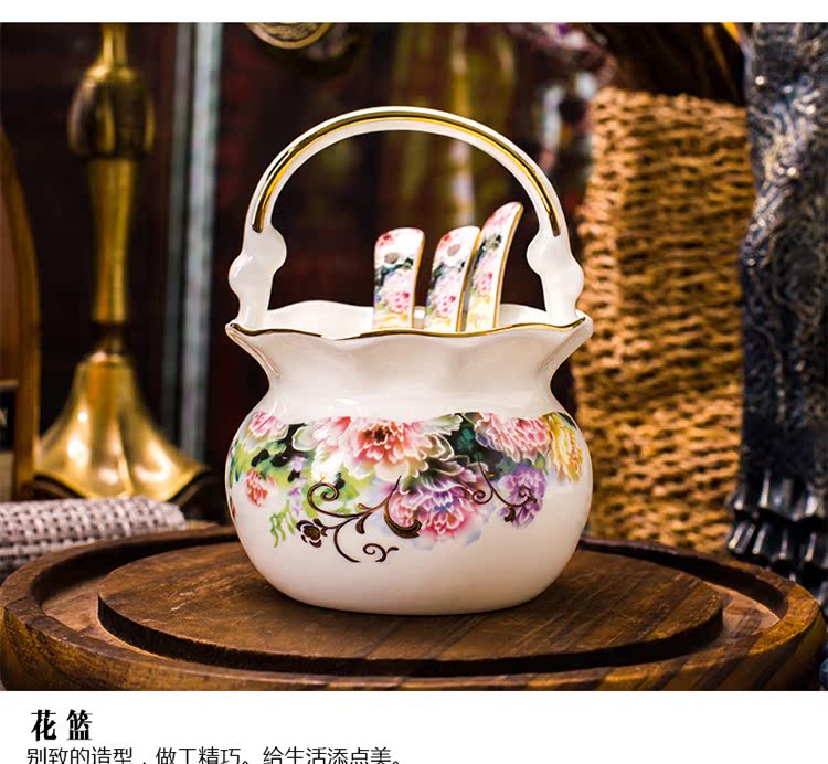 Bộ phận Jingdezhen bộ đồ ăn xương Trung Quốc DIY bộ đĩa vàng đặt bộ đồ ăn cao cấp châu Âu kết hợp miễn phí hộ gia đình - Đồ ăn tối đĩa sứ trắng