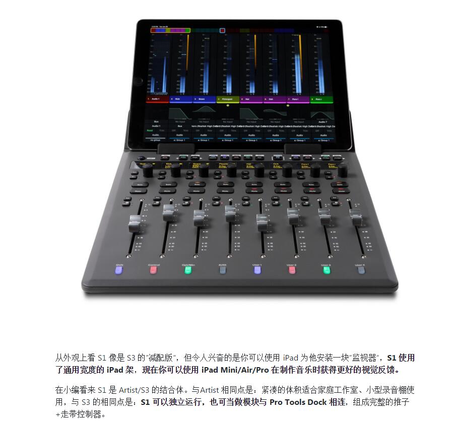 AVID Aivid ProTools S1 CONTROL SURFACE CONTROL TABLE