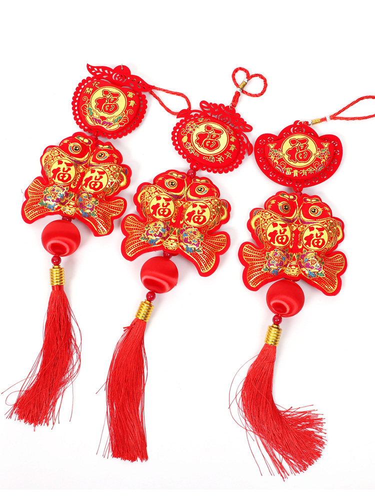 Small Chinese knot hanging door door door door bedroom blessing word housewarming concentric new red entrance decoration safe and lucky