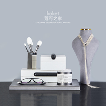 Koket can Nordic light luxury gray model room cloakroom decoration set soft wardrobe ornaments necklace aromatherapy