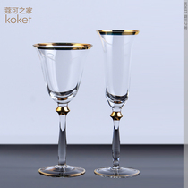 Koket European-style imported creative fine Phnom Penh red wine Champagne glass Model room banquet table wine glass wine