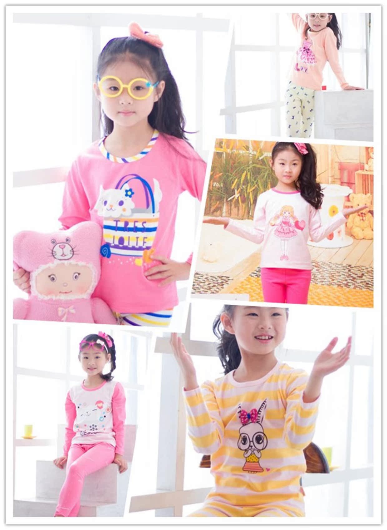 Bộ đồ lót nhiệt cho trẻ em của Tong Tong Shang Tuổi trẻ và mùa thu cotton quần áo mùa thu cho bé trai và bé gái áo giữ nhiệt bé trai