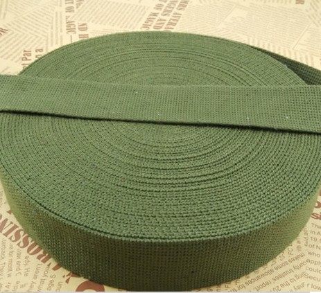 Pure Cotton Army Green Thickening Bag With Canvas Webbing Suitcase Slats Bag With Whole Cotton Cloth Tape One Roll 