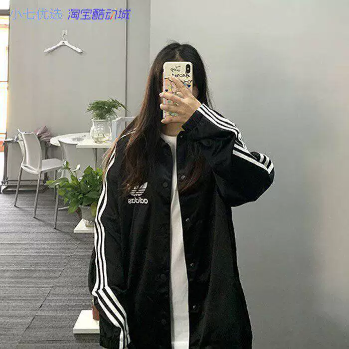 Куртка Adidas ветронепроницаемая с длинным рукавом, пальто