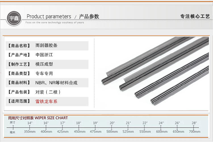 Cần gạt nước Citroen Sega Swirling cao su C2 5 4L gạt nước Fukang Saina Elysee dải gạt nước luoi gat mua oto