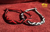 Tibet Zaki Temple Ajia pure hand-woven thickened nine-eyed immortal Vajra knot bracelet for wealth