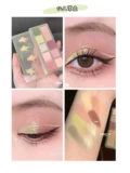 Spot Triatia Fairy Palm Eye Shadow Plate низкий насыщенный матовый, тонкий, сердцебиение, черная зеленая земля цвет дымный макияж