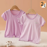 Сиреневый, английский, короткий рукав, 100% хлопок