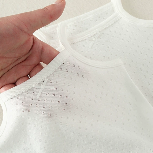 Хлопковая летняя майка без рукавов, дышащее нижнее белье