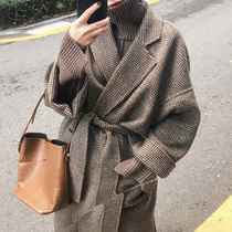 2021 new early autumn and winter in the long temperament Hepburn wind wool coat fashion coat large size womens clothing