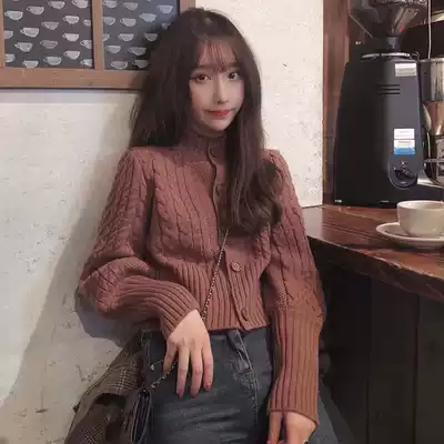 Autumn 2021 new autumn and winter large size women's small man slim knitted sweater Korean base coat tide