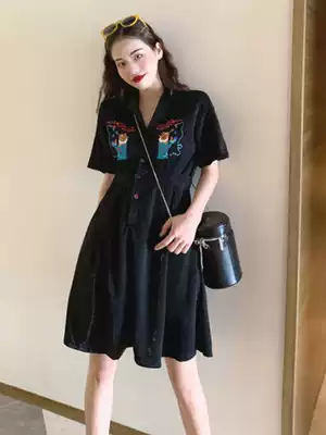 Small spring dress 2021 New skirt French retro thin gentle wind temperament black dress summer