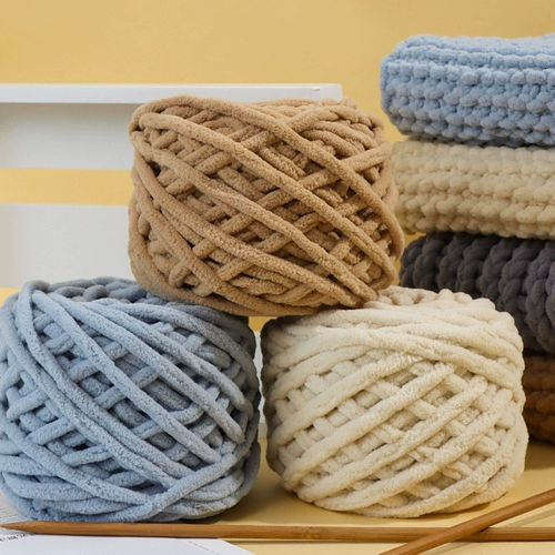 Ледяная полоса Линия толстая шерсть шерсти, ручная ручная кожа, мягкая тканая и плетенная ручная ручная крючка для рук парня.