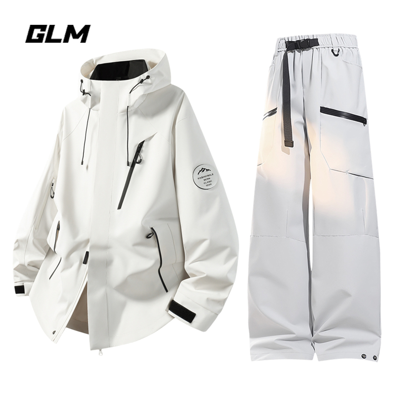 Glm Official Authentic Outdoor Mountaineering Waterproof Jacket and Windbreaker Set for Men, Autumn Travel Outfit Set