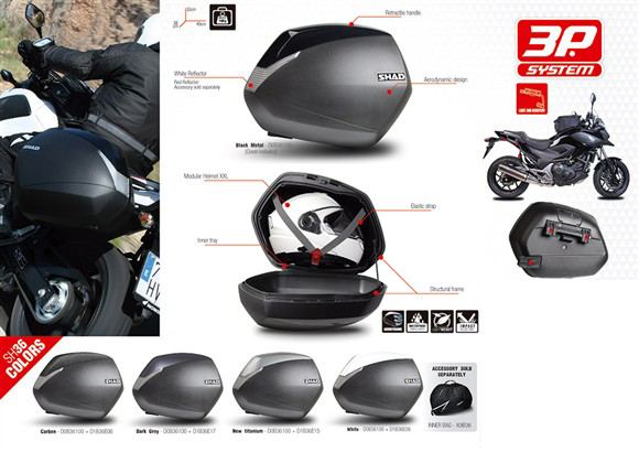 Kawasaki Z250 bên hộp ninja nhỏ Ninja250 sửa đổi SH23 Xiade bên hộp SH36 thân hộp - Xe gắn máy phía sau hộp thùng hông xe máy