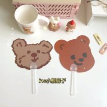 Shop homemade Korean bear fan student cute cartoon handle fan