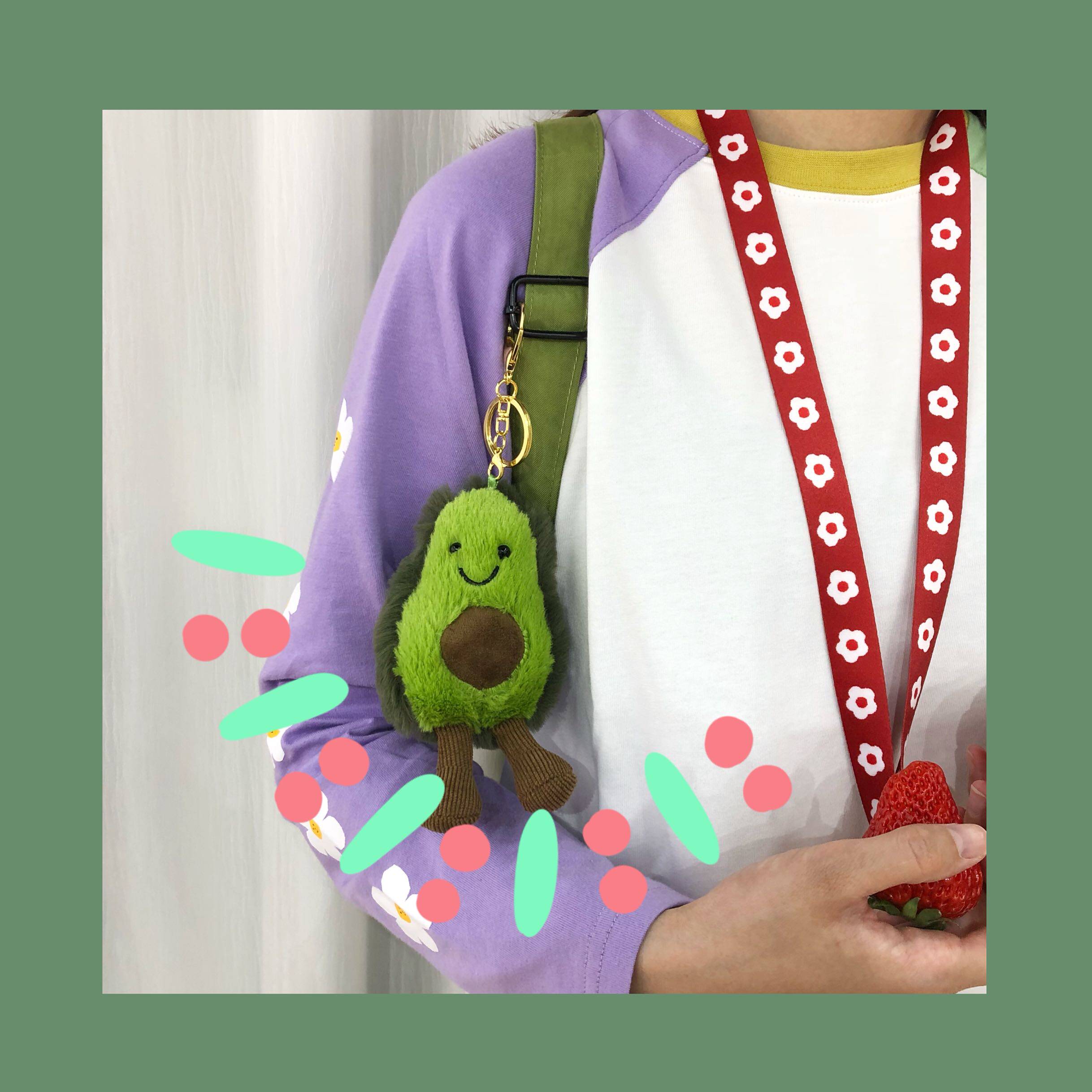 * Month God girl * closed eye entrance not to lose money for export foreign trade goods cattle oil fruit bag hanging decoration pendant key buckle