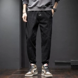 Мужские осенние модные штаны, оверсайз, свободный крой