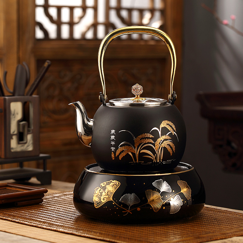 Morning high 304 stainless steel kettle teapot household electrical TaoLu cook large kunfu tea KaiShuiHu kettle