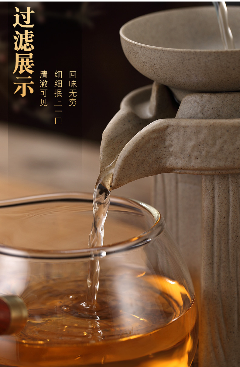 Morning high lateral fair the glass tea cup high - temperature points) a body suit filtered pour cup Japanese household