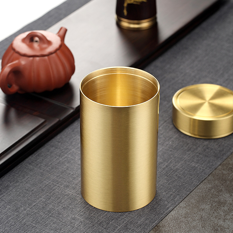 Morning high pure copper portable travel seal pot small store tea caddy fixings copper tea warehouse with small POTS