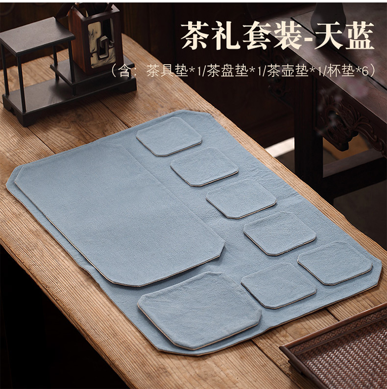 Morning high Chinese zen cup mat cotton and linen tea table as pad dry tea mat of a complete set of suit the teapot