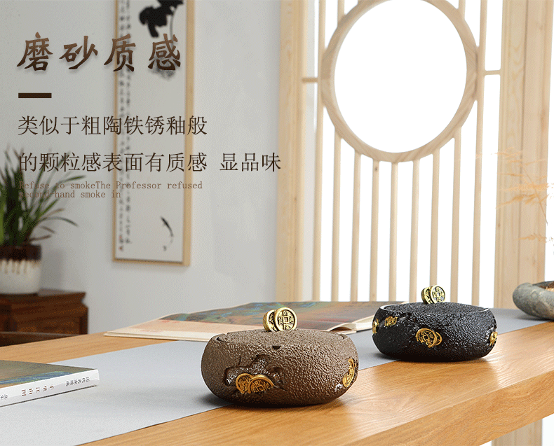 Morning high high - grade windproof archaize creative large ashtray with cover sitting room home furnishing articles tea has a lid