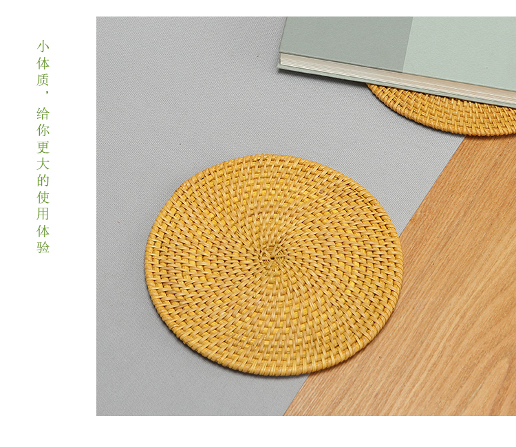 Morning high hand - woven cup mat mat cup teapot the cane top service up a pad insulation pad saucer at kung fu tea accessories