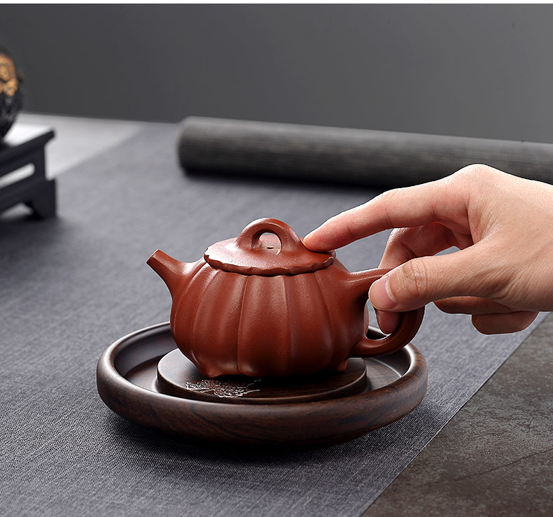 Morning bearing ebony high tea pot of bearing dry table are it as Japanese tureen bearing solid wood pot kung fu tea accessories