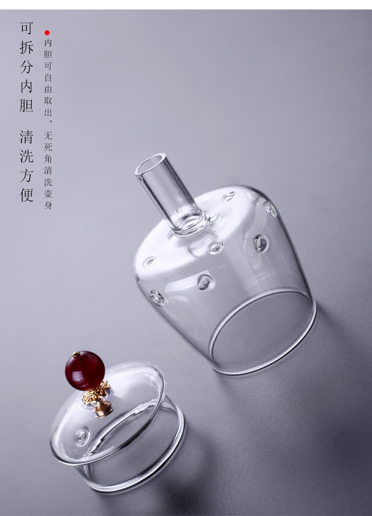 Morning high glass teapot thickening heat - resisting teapot boiled tea steamer cook the teapot tea TaoLu household electricity