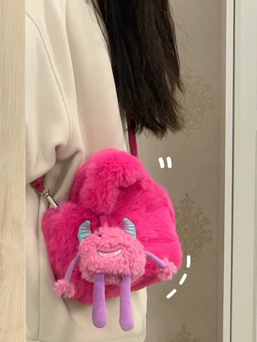 Плюшевая сумка через плечо, красная милая кукла, монстр, коллекция 2023