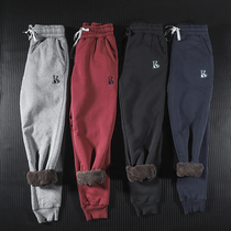 Good goods continue winter plus velvet thickened gold velvet warm cotton pants loose size casual sports pants trousers