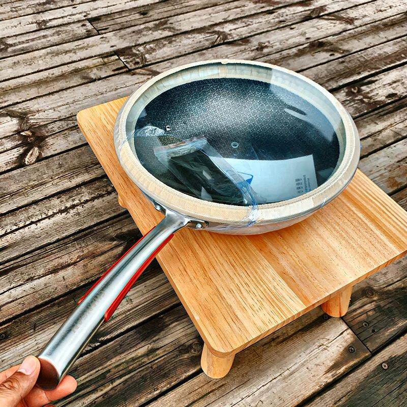 Only 50 expensive Germany 316 material 7 layers of energy storage steel physical non-stick pan frying pan at home Cellular-Taobao