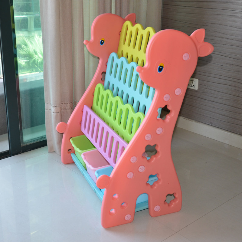 Children's bookshelves Kindergarten Book rack Toy Racks Baby Bookcase Containing Finishing Cabinet Toddler Kids Plastic Simple Bookshelves