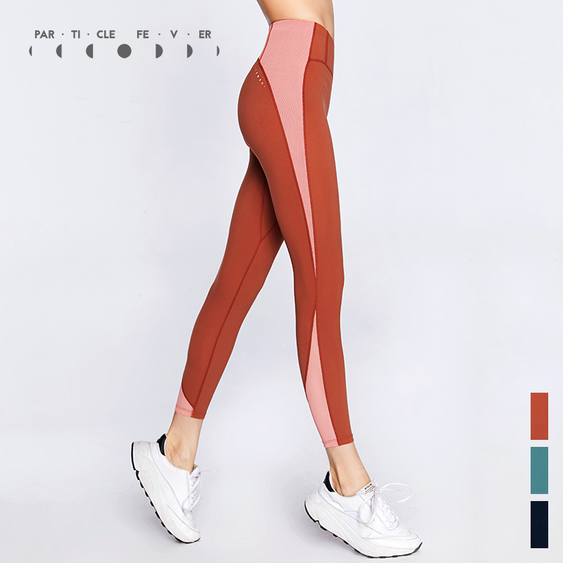 Particle Mania PF Skintight Pants Woman High Waist Lifting Hip LEAN SUMMER BREATHABLE MOTION 9 POINTS YOGA RUNNING FITNESS PANTS