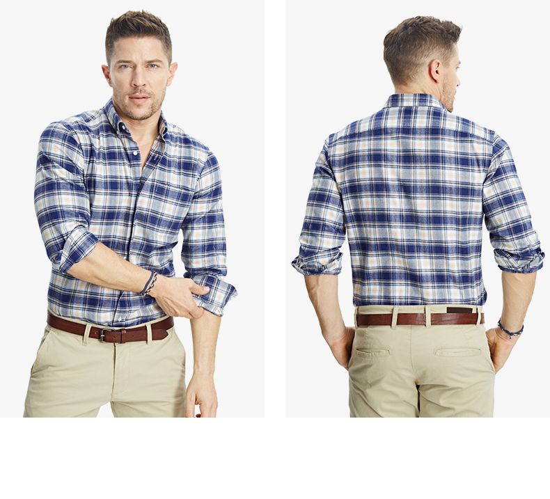 Mùa thứ năm cotton giản dị kẻ sọc dài tay áo sơ mi nam sanding thanh niên dày áo flannel Quần áo mỏng nam shop áo sơ mi nam