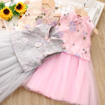 Clearance girls cheongsam Hanfu 2020 children's clothing spring and summer children's ancient dress girl's dress baby Chinese style Tang suit