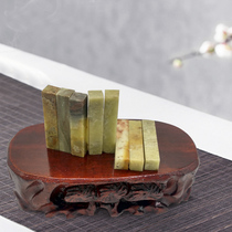 Qingtian Stone Practice Chapter material 1X1X5CM seal engraving lettering stone calligraphy Tibetan book Calligraphy and stone idle chapter beginners