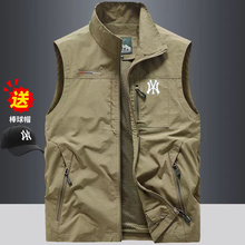 Outlet double-sided vest men's spring and autumn outdoor sports vest with fleece camisole and plush vest jacket