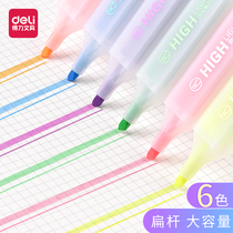 Able fluorescent marker pen student with a fluorescent note pen color coarse scratchout key striking 6-color fluorescent pen stationery