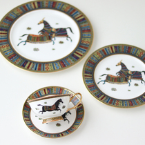European classic bone china tableware high-end exquisite coffee cup saucer steak Western plate salad home gift