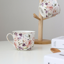 European-style hipster tea cup bone china coffee cup simple gold edge water Cup afternoon tea cup single Cup home