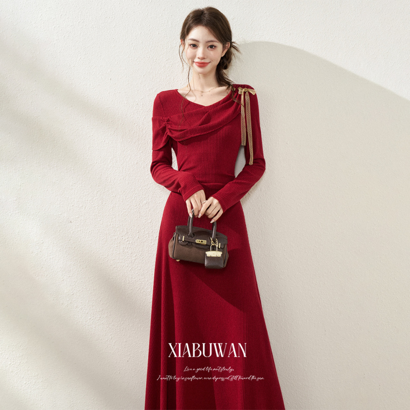 Summer Slim Fit Knitted Dress Women's Autumn New Style Homecoming Dress Bride Can Wear Engagement Dress Daily Summer Slim Fit Knitted Dress Women's Autumn New Style Homecoming Dress Bride Can Wear Engagement Dress Daily