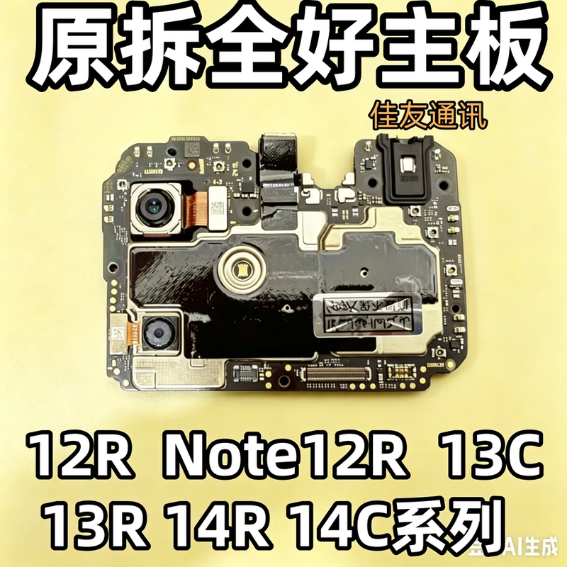 Suitable for Redmi Note12R/12R/13R/13C/14R/14R Mobile Phone Motherboard, Tested and Ready for Shipment