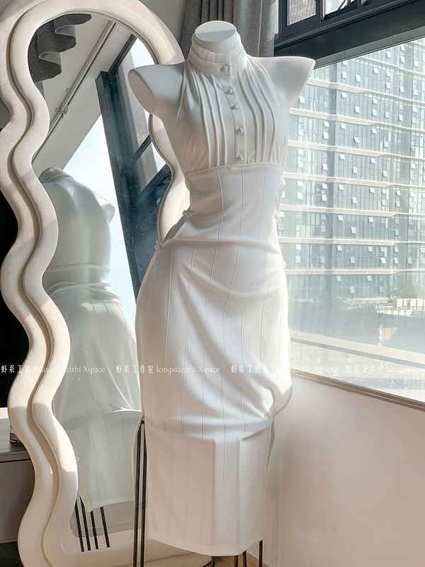 Original Design Artist Authorized Feilun's Same Style Strappy Dress Fan-Made Cosplay Pure Desire Sexy Knitted Slim-Fitting Bodycon Skirt