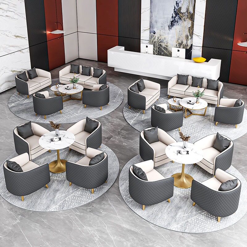 Light luxury sample house exhibition center project hotel negotiation table and chair combination exhibition hall marketing center reception negotiation area one table and four chairs