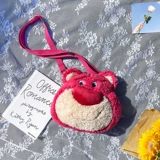 Милая клубника, демисезонная сумка через плечо, плюшевая сумка на одно плечо