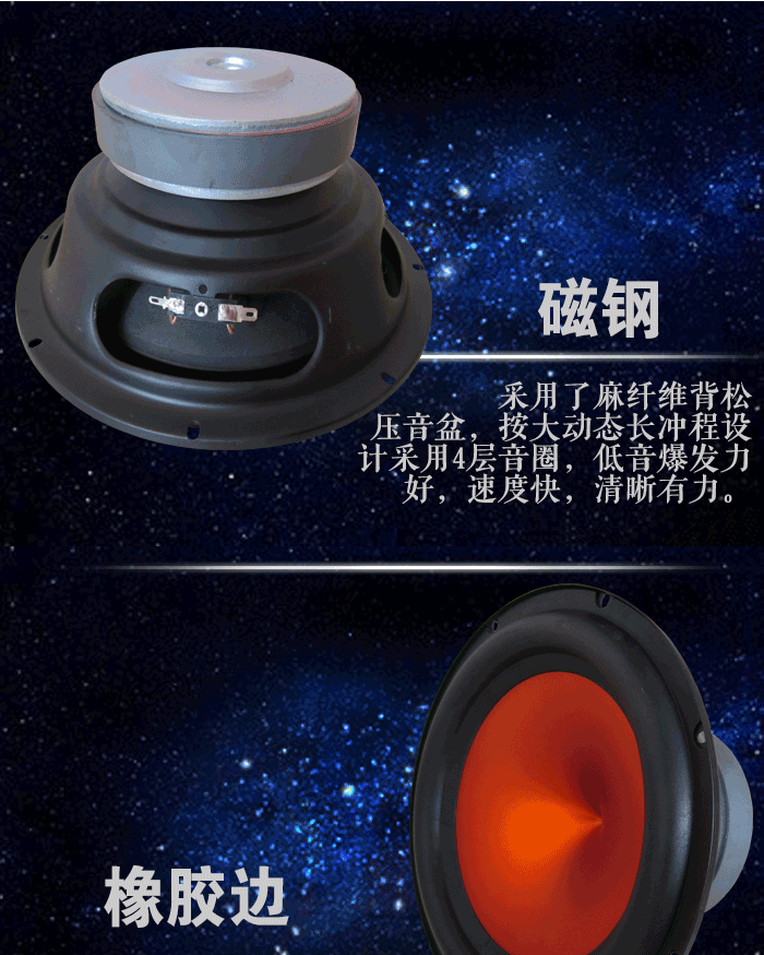Loa siêu trầm âm thanh loa 10 inch 12 inch Loa xe hơi thuần chuyển đổi âm trầm kệ sách loa công suất cao - Âm thanh xe hơi / Xe điện tử loa xe ô tô